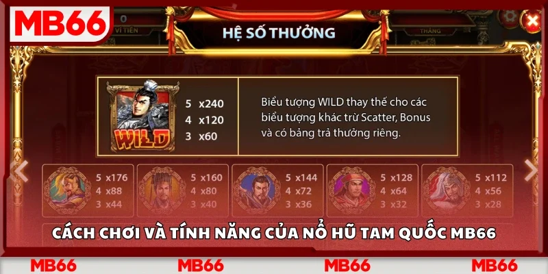 Hướng dẫn chơi và tính năng của Nổ hũ Tam Quốc