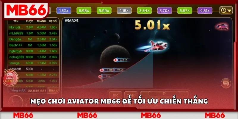 Một số mẹo chơi Aviator Mb66 để tối ưu chiến thắng