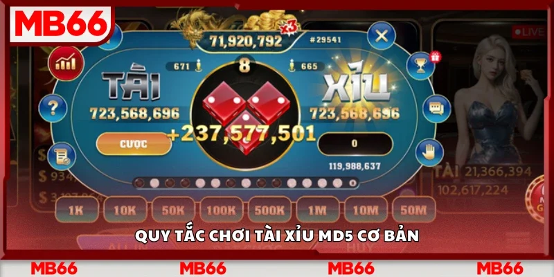 Quy tắc chơi Tài Xỉu MD5 cơ bản