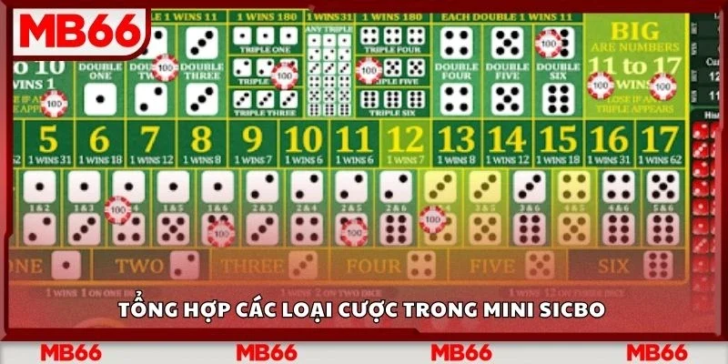 Tổng hợp các loại cược trong mini sicbo 